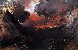 John Martin's painting of the fiery judgment on Sodom.